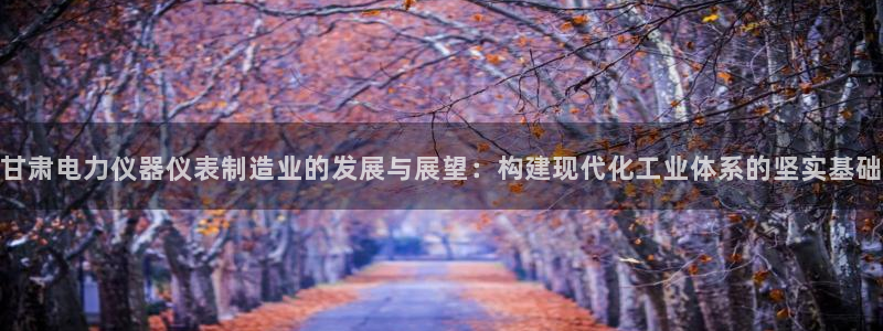 云顶国际太原店：甘肃电力仪器仪表制造业的发展与展望：构建现代