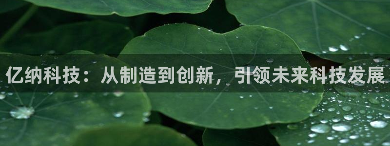 云顶国际体育官方网站：亿纳科技：从制造到创新，引领未来科技发