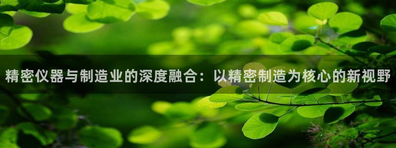 2021云顶玩法：精密仪器与制造业的深度融合：以精密制造为核