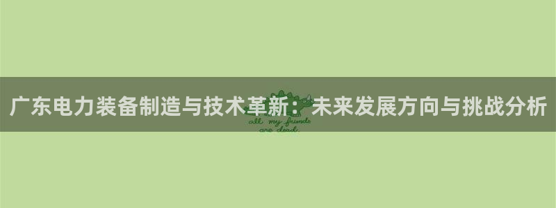 香港云顶集团创始人：广东电力装备制造与技术革新：未来发展方向