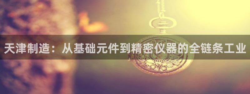 云顶国际官方网站入口：天津制造：从基础元件到精密仪器的全链条