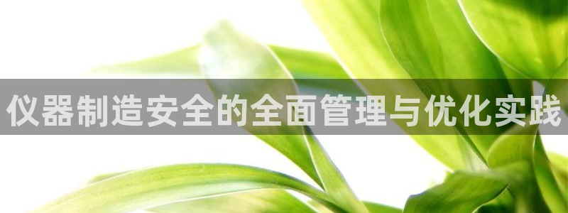 云顶国际版：仪器制造安全的全面管理与优化实践